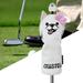 BAOSITY Golf Club Head Cover Golf Wood Headcover Cute Dog Premium PU Leather Fashion Long Neck Golf Club Covers Protector Golfer Gift Pink UT