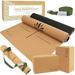 Premium Cork All-in-One Yoga Essentials Kit -Large Cork Yoga Mat and Blocks Set with Carry Strap and Alignment lines 10ft Yoga Stretch Strap Your Ultimate Eco-Friendly Yoga Starter Set