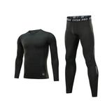 Children s Sports Suit Jogging Sportswear Training Suit Compression Thermal Underwear Football Clothes 1 Set(Black 22)
