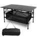 [Pack of 3] Folding Camping Table Portable Lightweight Aluminum Roll-up Picnic BBQ Desk with Carrying Bag Heavy Duty Outdoor Beach Backyard Party Patio