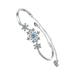 Snowflake Bracelet Pendant Bling Ornaments Crystal Rhinestone Trim Copper Bangles for Women Miss