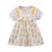 Baby Girl Clothes 0-3 Months Summer Toddler Kids Baby Girls Short Sleeved Dress Girls Casual Dress Summer Thin Style Polka Dot Floral Dress Yellow Camouflage Baby Girl 0-3 Months