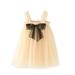 Toddler Baby Kids Girls Bowknot Sequin Summer Sleeveless Beach Tutu Dress Casual Layered Tulle Dresses Princess Birthday Party Beach Dresses 1-6Y Holiday Outfits for Girls Girls Summer Dresses 2t