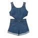 EHQJNJ Baby Girl Outfits 9-12 Months Toddler Girls Summer Sleeveless Jumpsuit Solid Color Denim Overalls For Girls Clothes Dark Blue Polka Dot Baby Girl Outfit