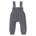 CIYCuIT Toddler Baby Girls Boys Knitted Jumpsuit Overalls Sleeveless Solid Color Suspender Romper Pants Infant Casual Daily Clothes 6M 9M 12M 24M 3T