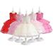 Esaierr 2-10Y Girls Sleeveless Princess Dresses Evening Dress for Baby Kids Flower Girl Dresses for Wedding Dresses Ball Gown Toddler Formal Dress Little Kids Ruffles Lace Wedding Dresses