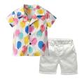 Toddler Kids Baby Boy Floral Short Sleeve Button Down Shirt Casual Shorts Pants Set Summer Outfits Clothes Youth Sweatsuits Boys Set Boys Baby Boy Outfit Baby Going Home Outfit Boy 6 Month Boy Outfits