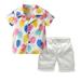 Toddler Kids Baby Boy Floral Short Sleeve Button Down Shirt Casual Shorts Pants Set Summer Outfits Clothes Youth Sweatsuits Boys Set Boys Baby Boy Outfit Baby Going Home Outfit Boy 6 Month Boy Outfits