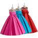 CSCHome 4-10Y Little Girls Ball Gown Silk Fabric Pretty Flower Embroidery Dress for Graduation Party Dress for Toddler Kids