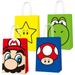 16 PCS Party Favor Bags for Super Bros Mario Birthday Party Supplies Party Gift Bags for Super Bros Mario Party Favors Decor Party Decor for Super Bros Mario Themed Birthday Decorations