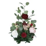 Abbraccia Artificial Flower Bouquets Faux Flowers Tables Decoration Vase Decor Wedding Centerpiece Table Centerpiece for Wedding Garden Red Pink Flower