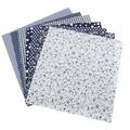Regun Bedding Cotton Fabric-7pcs 25 * 25cm Cotton Fabric DIY Assorted Squares Pre-Cut Bedding Kit Quarters Bundle Dark Blue(25 * 25)