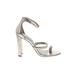 Steve Madden Heels: Silver Shoes - Women's Size 9 1/2