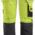 Snickers High-Vis Holster Pockets Trousers Class 2 - High Vis Yellow/Muted Black - Waist 36" Inside leg 30"