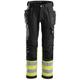 Snickers High-Vis Holster Pockets Cotton Trousers Class 1 - High Vis Yellow/Black - 58