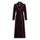 Women's Pink / Purple Velvet Dress Coat - Deep Plum Small Guinea