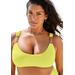 Plus Size Women's Chain Accent Underwire Bikini Top by Swimsuits For All in Lemonade (Size 14)