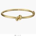 Kate Spade Jewelry | Kate Spade Gold Plated Sailors Knot Hinged Bangle Bracelet - Nautical Th | Color: Gold | Size: Os