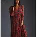 Anthropologie Dresses | Anthropologie Marais Printed Chiffon Dress | Color: Black/Red | Size: Xsp
