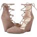 Jessica Simpson Shoes | Jessica Simpson Jacee Warm Taupe Suede Wedges | Color: Gray/Tan | Size: 8.5