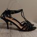 Kate Spade Shoes | Kate Spade Black Braided Leather Heel Sandals Made In Italy Size 8.5m | Color: Black | Size: 8.5