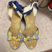 J. Crew Shoes | J. Crew Espadrilles Size 7 | Color: Blue/Yellow | Size: 7