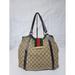 Gucci Bags | Authentic Gucci Monogram New Ladies Web Tote Bag Beige/Dark Brown | Color: Brown/Tan | Size: Os