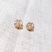 Anthropologie Jewelry | Flower Pearl Stud Earrings N171 | Color: Gold/White | Size: Os