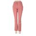 Zara Basic Khaki Pant Skinny Leg Slim: Pink Print Bottoms - Women's Size Small