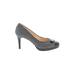 Nine West Heels: Slip-on Stilleto Cocktail Party Gray Shoes - Women's Size 6 - Round Toe