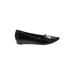 Anne Klein Flats: Slip-on Wedge Work Black Solid Shoes - Women's Size 6 1/2 - Pointed Toe