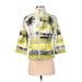 Sportelle Blazer Jacket: Short Yellow Print Jackets & Outerwear - Women's Size Small