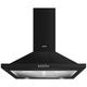 Abode Chimney Cooker Hood 60cm Black Extractor Hood & Recirculation with 2x Carbon Filters, Wall Mounted Range Hood Extractor Fan, 3 Speed Settings, ASCH6031B (Black)