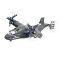 Ailejia Alloy Metal Airplane MV-22 Military Osprey Transport Helicopter Toy Model Army Aircraft with Pull Back Fighter Toys (Green)