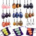 Yoni Egg Set Natural Stone Drilled Yoni Egg for Women Kegel Exercise Muscle -17 Sets Como Each