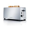 Graef 4 slice stainless steel toaster, TO100 contemporary toaster with warming rack, bun attachment, extra lift for toast removal, 6 browning settings, defrost & stop button and heat insulated housing