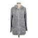 Athleta Zip Up Hoodie: Gray Marled Tops - Women's Size Small