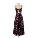 AMUR Casual Dress: Black Floral Motif Dresses - Women's Size 0