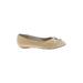 Prevata Flats: Slip-on Wedge Casual Ivory Solid Shoes - Women's Size 6 - Round Toe