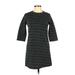 Trafaluc by Zara Casual Dress - A-Line Crew Neck 3/4 sleeves: Black Dresses - Women's Size Medium