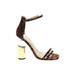 Shoedazzle Heels: Yellow Leopard Print Shoes - Women's Size 6 - Open Toe