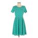 Yumi Casual Dress - A-Line: Teal Dresses - New - Women's Size 2