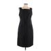 Signature by Larry Levine Casual Dress - Sheath Square Sleeveless: Black Print Dresses - Women's Size 10