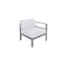 BFM Seating Belmar Metal Outdoor Lounge Chair Metal in Gray | 25.75 H x 28.25 W x 28.25 D in | Wayfair PH6101SG-L-14091