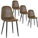 17 Stories Tamey Metal Back Side Chair Dining Chair Upholstered/Velvet/Metal in Black | 33.46 H x 14.65 W x 16.34 D in | Wayfair