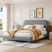 syan Standard Bed Upholstered in Gray | 37.2 H x 60 W x 80.3 D in | Wayfair First88298Sy