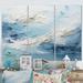 Design Art Antartica Abstract Tundra Bold II - Modern Canvas Wall Art Set Canvas in White | 28 H x 36 W x 1 D in | Wayfair PT64975-3P