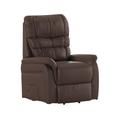 Flash Furniture Bonnevie Electric Remote Powered Eldery Lift Recliner Faux Leather in Brown | 44 H x 33 W x 32 D in | Wayfair