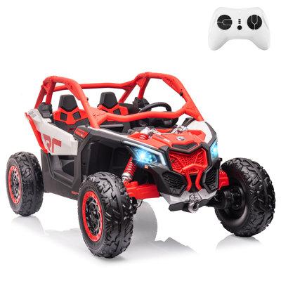 gaomon Ride On Toy, Ride on UTV Car, Licensed Can-Am Electric Off-Road Car, 23" Large Seat, 4WD Truck Metal | 20 H x 30 W x 50 D in | Wayfair