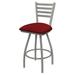 Holland Bar Stool Jackie 25" Swivel Bar Stool Upholstered/Metal in Red/Gray/Black | Wayfair X41025AN016